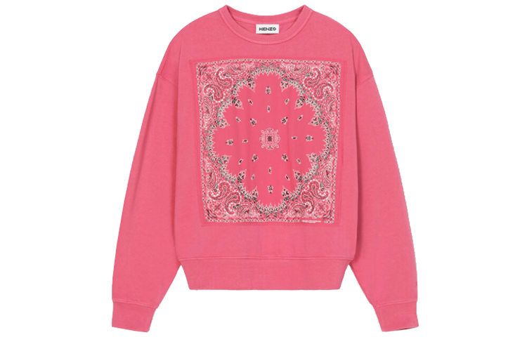 KENZO SS22 Oversized Pullover Long-Sleeve Sweatshirt Pink Mens FC55SW5184MO-26