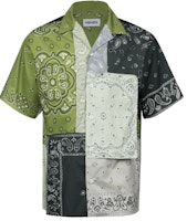 KENZO SS22 Paisley Printed Green Short Sleeve Shirt Mens. FC55CH1449F5-56 KENZO SS22 Paisley Printed Green Short Sleeve Shirt Mens. FC55CH1449F5-56