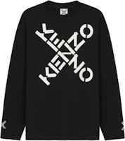 KENZO SS22 Sport 'Big X' Pullover Crewneck Long Sleeve T-Shirt Black FC55TS1554SK-99 KENZO SS22 Sport 'Big X' Pullover Crewneck Long Sleeve T-Shirt Black FC55TS1554SK-99