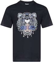 KENZO SS22 Tiger Print Black Short Sleeve T-Shirt for Men. FC55TS0204YL-99 KENZO SS22 Tiger Print Black Short Sleeve T-Shirt for Men. FC55TS0204YL-99