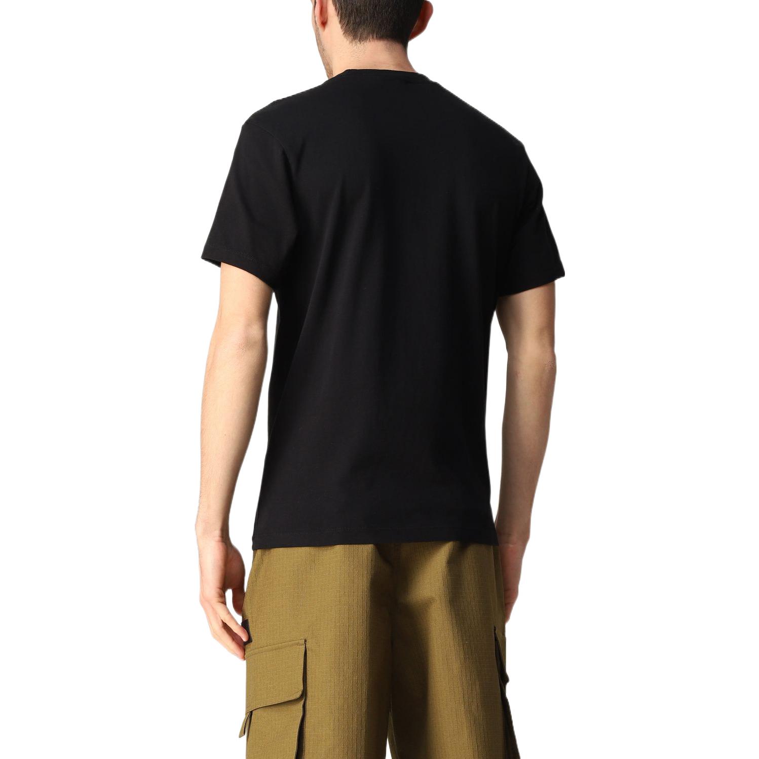 Sizing KENZO SS22 男士虎头印花黑色短袖T恤。 FC55TS0204YL-99