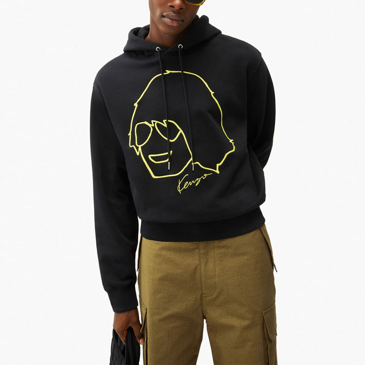 Purchase KENZO SS22 Tribute Graphic Print Pullover Sweatshirt  Black FC55SW3074ML-99