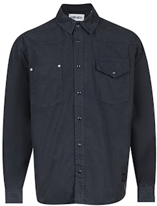 KENZO SS22 男士洗水黑色长袖纽扣衬衫 FC55DC4202EG-99 Order KENZO SS22 男士洗水黑色长袖纽扣衬衫 FC55DC4202EG-99