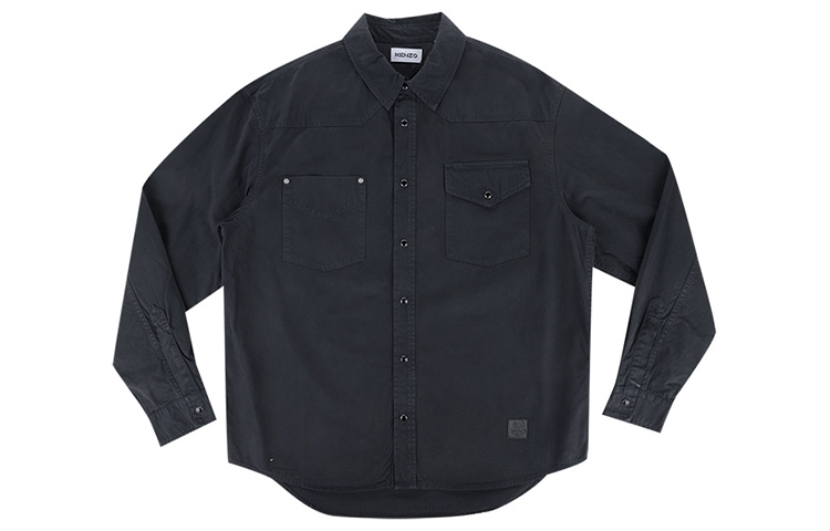 Details for KENZO SS22 Baju Lengan Panjang Hitam Pudar Lelaki. FC55DC4202EG-99