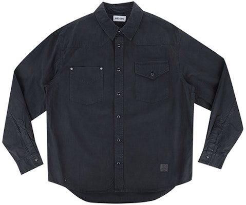 KENZO SS22 Baju Lengan Panjang Hitam Pudar Lelaki. FC55DC4202EG-99 Details for KENZO SS22 Baju Lengan Panjang Hitam Pudar Lelaki. FC55DC4202EG-99