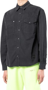 KENZO SS22 男士洗水黑色长袖纽扣衬衫 FC55DC4202EG-99 Cheap KENZO SS22 男士洗水黑色长袖纽扣衬衫 FC55DC4202EG-99