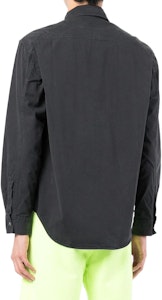 KENZO SS22 男士洗水黑色长袖纽扣衬衫 FC55DC4202EG-99 1