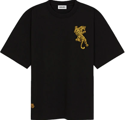KENZO SS22 Tahun Harimau Capsule Climbing Tiger T-Shirt Hitam Lelaki FC55TS082CSB-99 Order KENZO SS22 Tahun Harimau Capsule Climbing Tiger T-Shirt Hitam Lelaki FC55TS082CSB-99