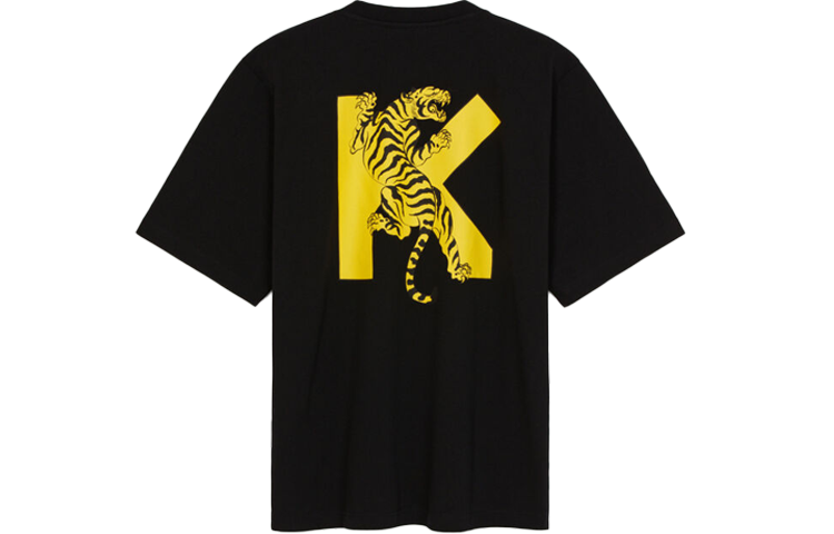 Lookbook KENZO SS22 Tahun Harimau Capsule Climbing Tiger T-Shirt Hitam Lelaki FC55TS082CSB-99