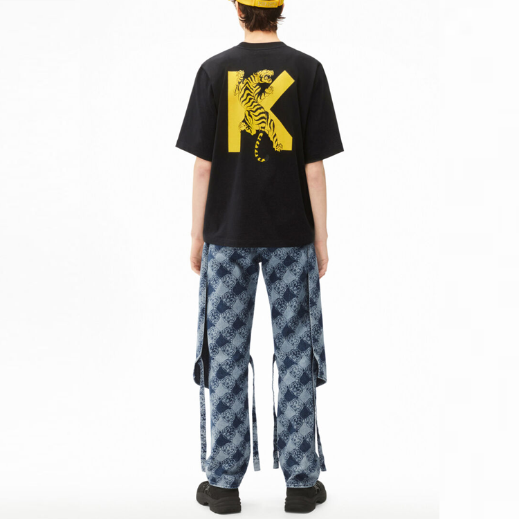 Purchase KENZO SS22 Tahun Harimau Capsule Climbing Tiger T-Shirt Hitam Lelaki FC55TS082CSB-99