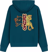 KENZO SS22 Year of the Tiger Capsule Neon Tiger Oversized Hoodie Blue Mens FC55SW534CMO-73 KENZO SS22 Year of the Tiger Capsule Neon Tiger Oversized Hoodie Blue Mens FC55SW534CMO-73