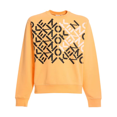 KENZO SS22 Yellow Printed Crewneck Long Sleeve Sweatshirt Men FC55SW0324MS-36
