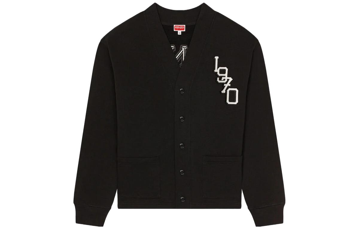 Order KENZO SS23 블랙 가디건 타이거 레터 그래픽 프린트. FD65SW2514ME-99J