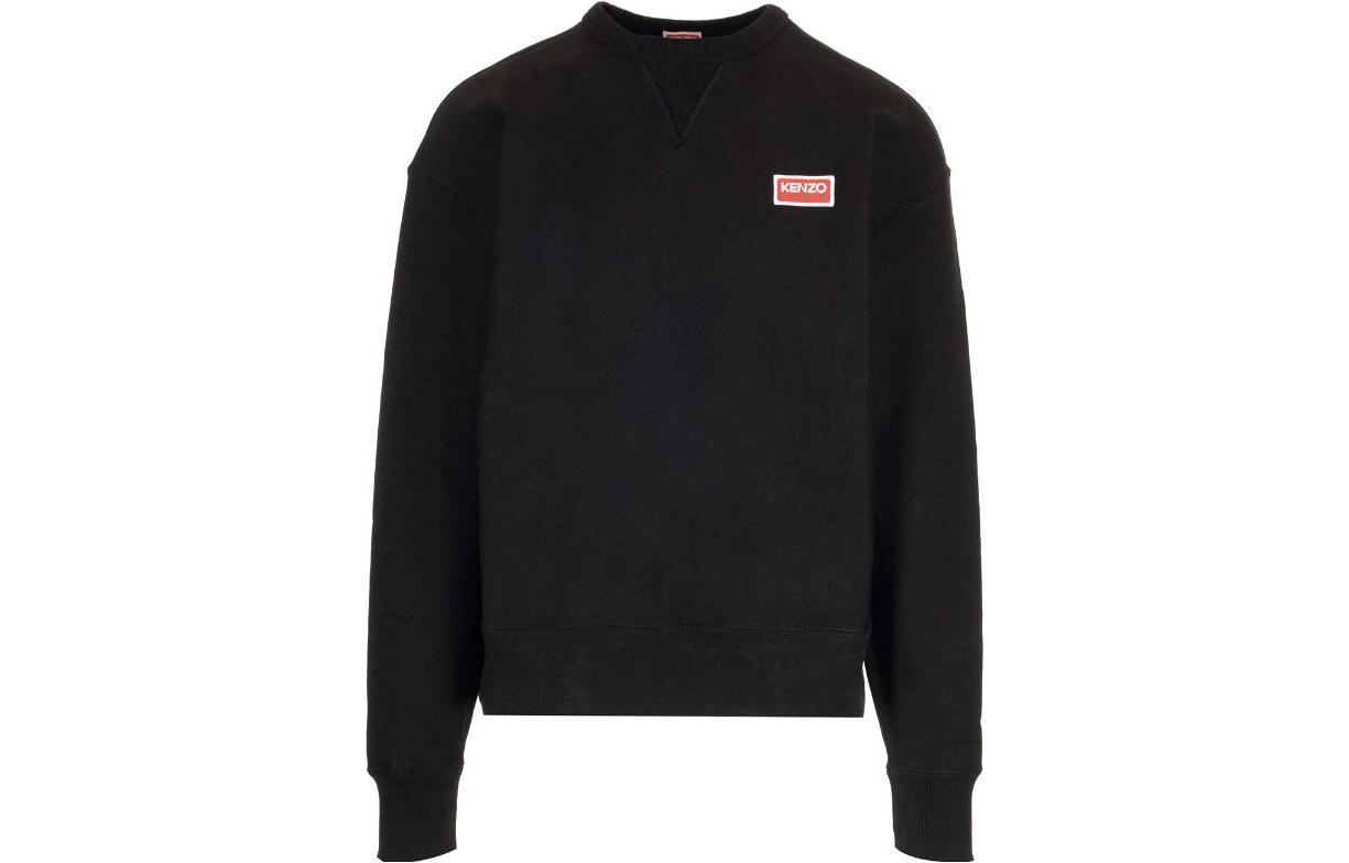 Order KENZO SS23  Black Crewneck Sweatshirt with Block Letter Print. FD65SW0714ME-99J