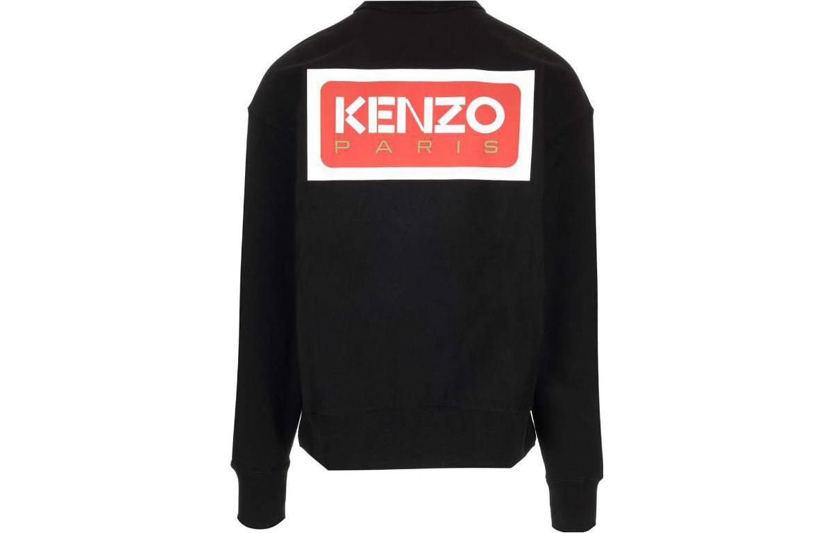 Lookbook KENZO SS23  Black Crewneck Sweatshirt with Block Letter Print. FD65SW0714ME-99J
