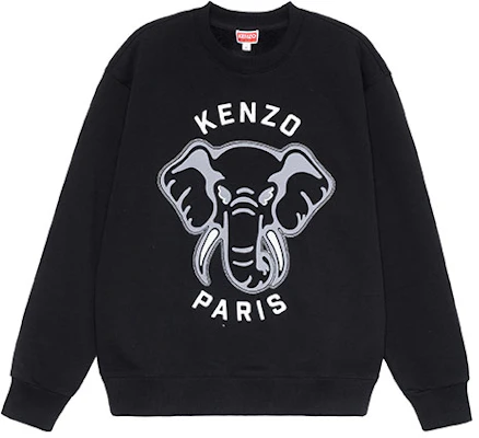 KENZO SS23 Sudadera Negra de Manga Larga con Estampado de Elefante FD65SW0474MF-99J Buy KENZO SS23 Sudadera Negra de Manga Larga con Estampado de Elefante FD65SW0474MF-99J