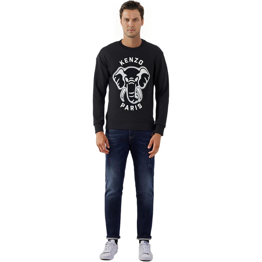 KENZO SS23  Black Elephant Print Crewneck Long Sleeve Sweatshirt FD65SW0474MF-99J 圖 4