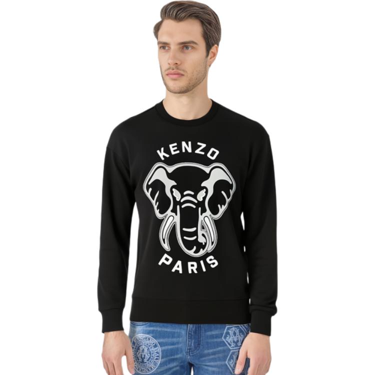 KENZO SS23  Black Elephant Print Crewneck Long Sleeve Sweatshirt FD65SW0474MF-99J 圖 6