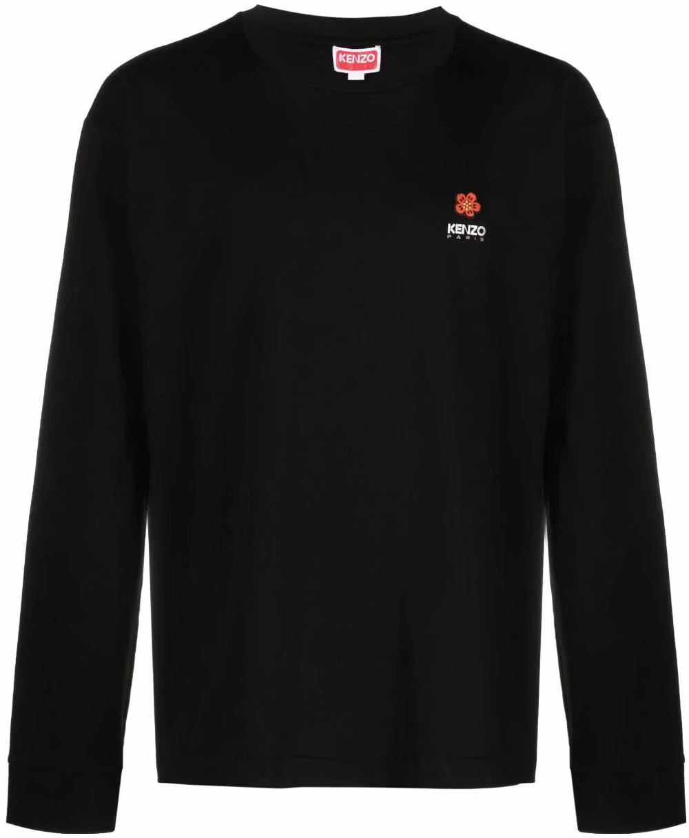 kenzo-ss-23-black-graphic-logo-print-crewneck-long-sleeve-t-shirt-fd-55-ts-4444-sg-99-j