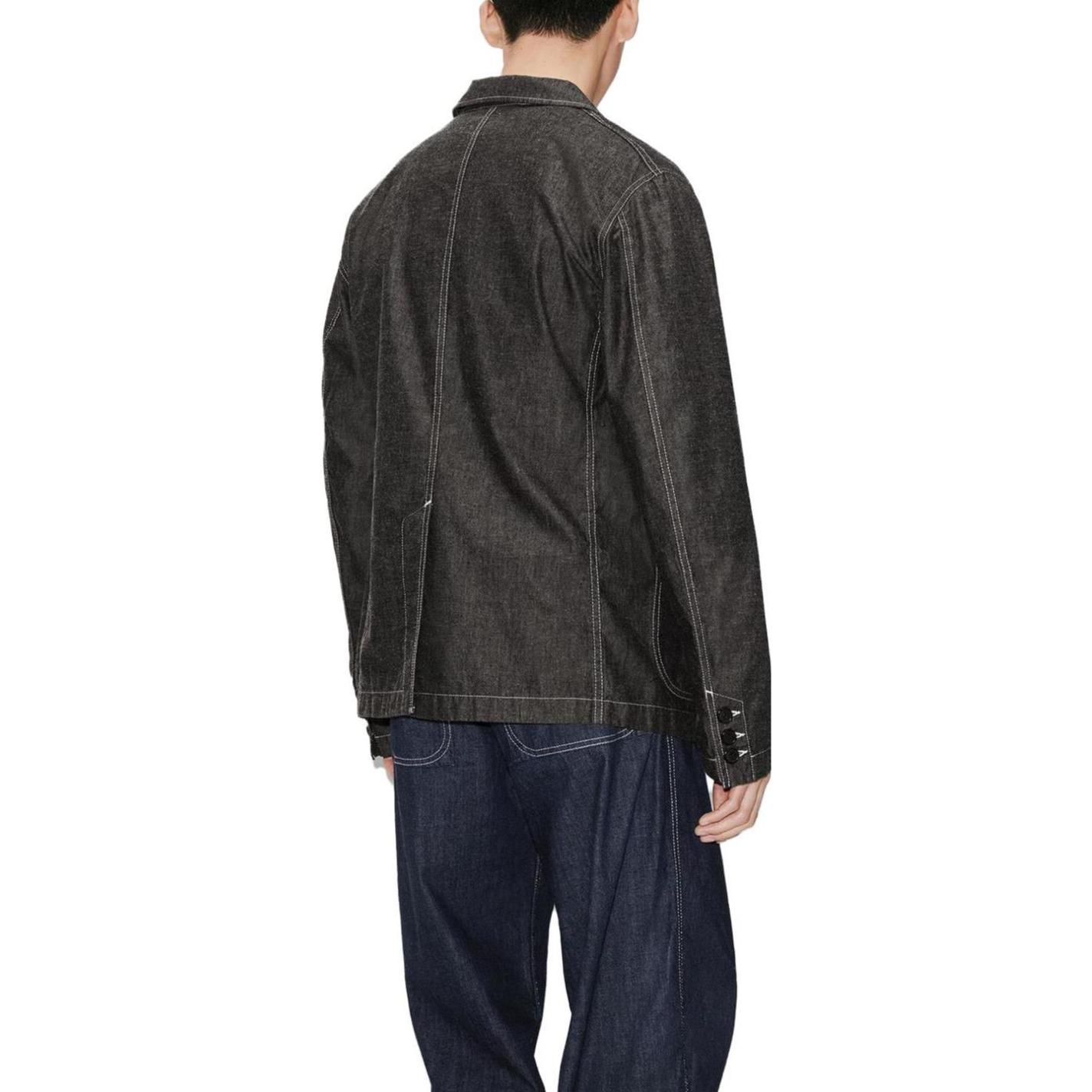 KENZO SS23  Black Grey Contrast-Stitch Denim Jacket FD55DV2116Y1-BM 圖 6