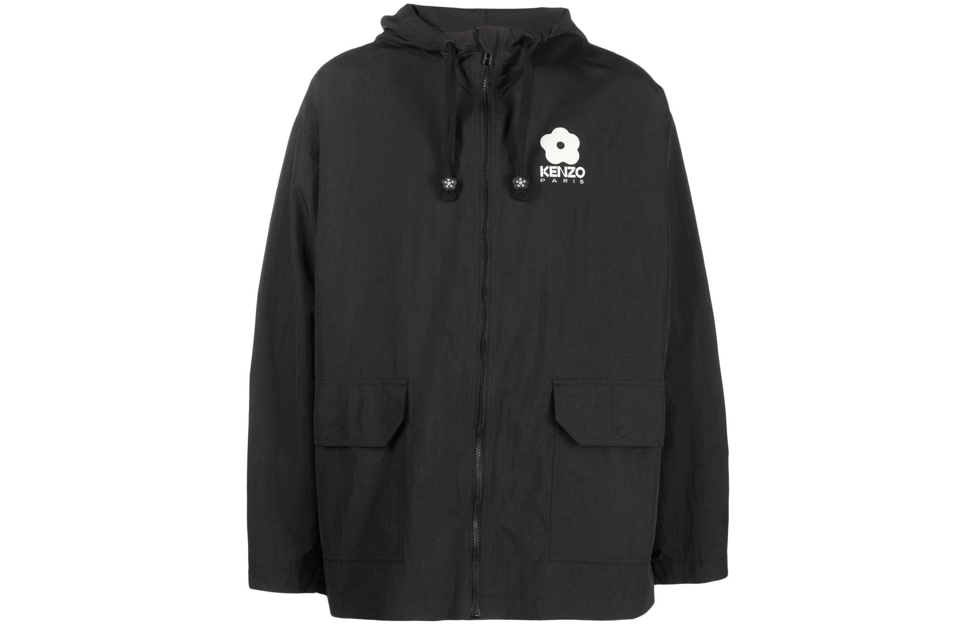 KENZO SS23  Black Hoodie Jacket with Logo Print. FD55BL1579NF-99J 圖 2