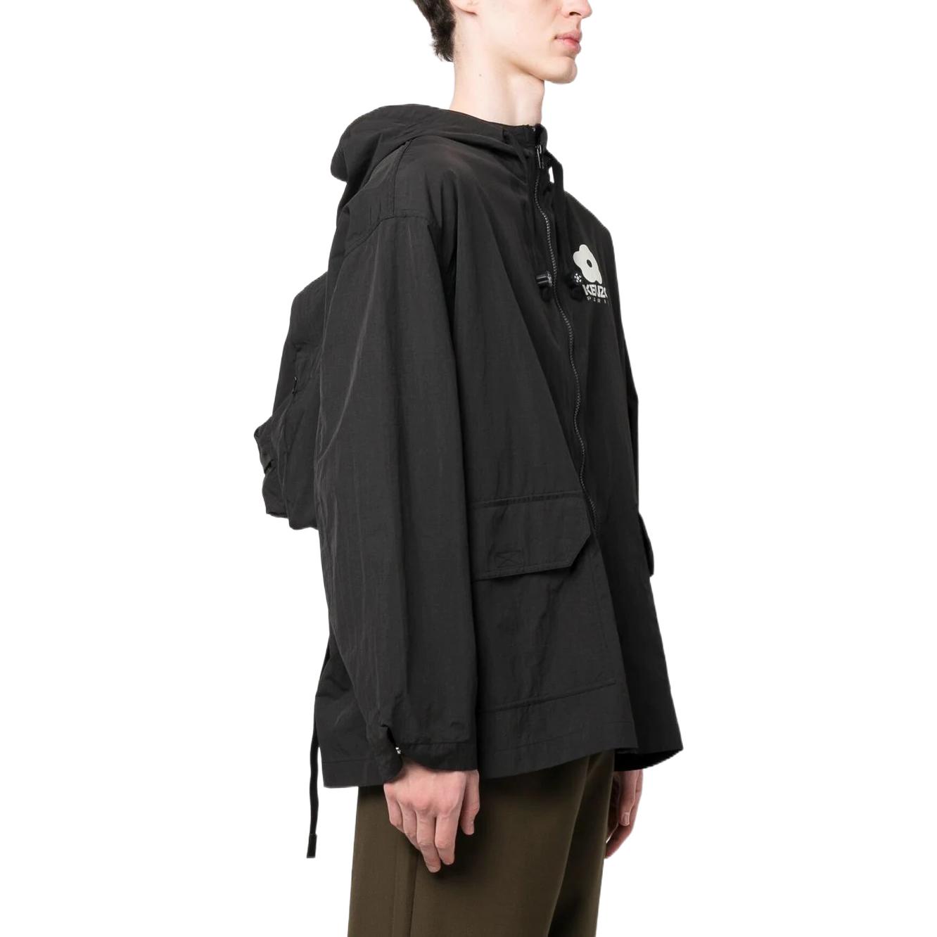 KENZO SS23  Black Hoodie Jacket with Logo Print. FD55BL1579NF-99J 圖 4