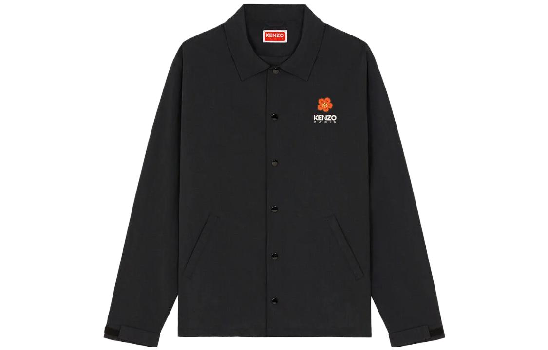 Order KENZO SS23  Black Jacket with Boke Flower Print and Letter Design. FD55BL0619NT-99