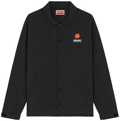 KENZO SS23 Black Jacket with Boke Flower Print and Letter Design. FD55BL0619NT-99 Order KENZO SS23 Black Jacket with Boke Flower Print and Letter Design. FD55BL0619NT-99