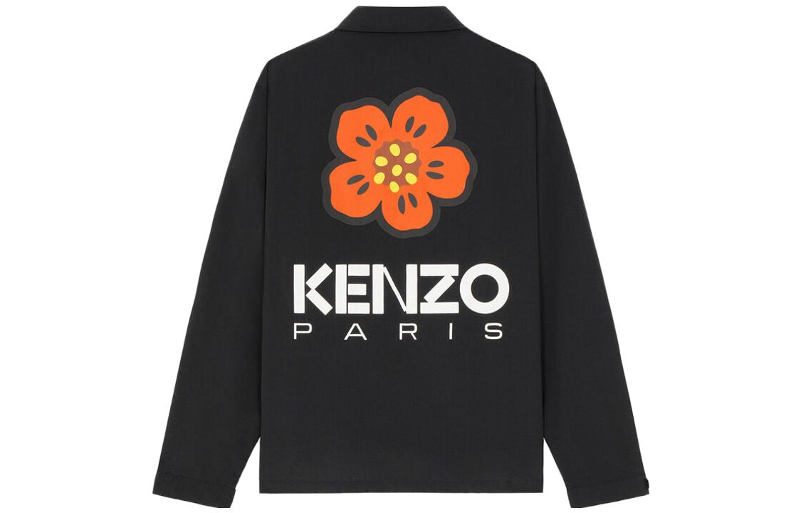 Lookbook KENZO SS23  Black Jacket with Boke Flower Print and Letter Design. FD55BL0619NT-99