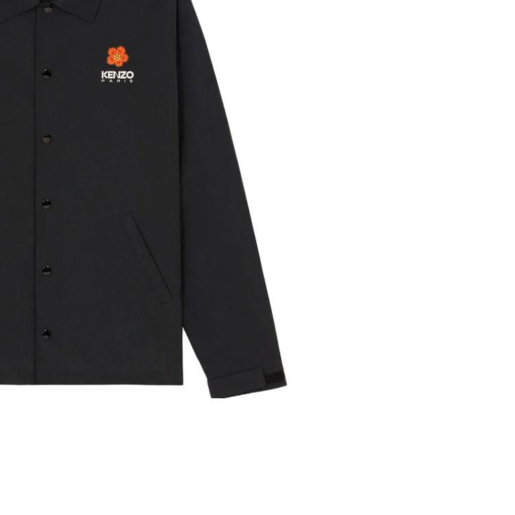 Details for KENZO SS23  Black Jacket with Boke Flower Print and Letter Design. FD55BL0619NT-99