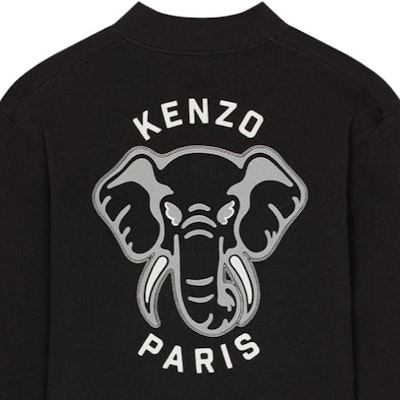 KENZO SS23 Sweater Hitam Rajut dengan Rekaan Gajah. FD65SW0484ME-99J Sizing KENZO SS23 Sweater Hitam Rajut dengan Rekaan Gajah. FD65SW0484ME-99J