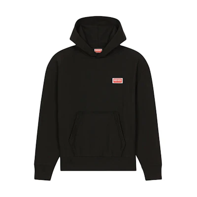 KENZO SS23 Black Letter Print Oversized Hoodie Long Sleeve Sweatshirt. FD65SW0704ME99J