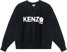 KENZO SS23 Black Logo Crewneck Long Sleeve Sweatshirt FD55SW4844MF-99 KENZO SS23 Black Logo Crewneck Long Sleeve Sweatshirt FD55SW4844MF-99