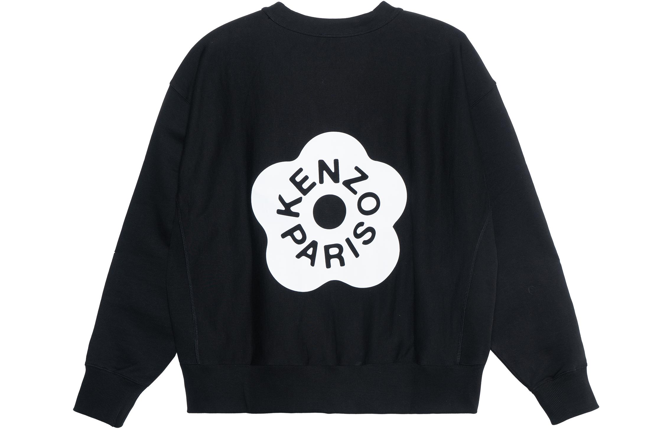 Lookbook KENZO SS23 Sweatshirt Hitam Logo Crewneck Lengan Panjang. FD55SW4844MF-99