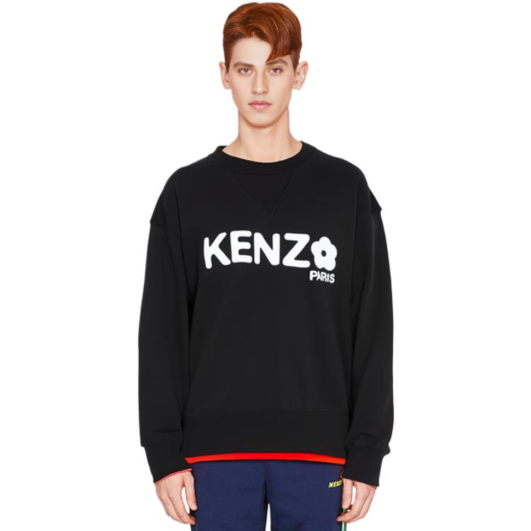 Purchase KENZO SS23 Sweatshirt Hitam Logo Crewneck Lengan Panjang. FD55SW4844MF-99