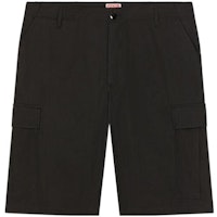 KENZO SS23 Black Solid Straight Cargo Shorts FD55SH2359RO-99 KENZO SS23 Black Solid Straight Cargo Shorts FD55SH2359RO-99