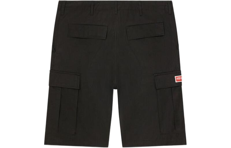 Lookbook KENZO SS23  Black Solid Straight Cargo Shorts FD55SH2359RO-99