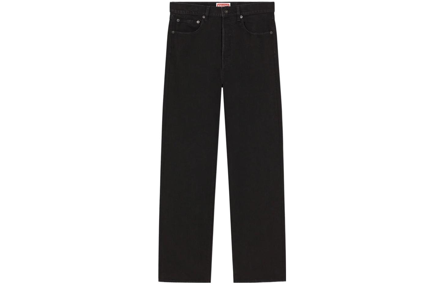 Order KENZO SS23  Black Straight-Leg Mid-Rise Casual Jeans. FD55DP1016C1-BM