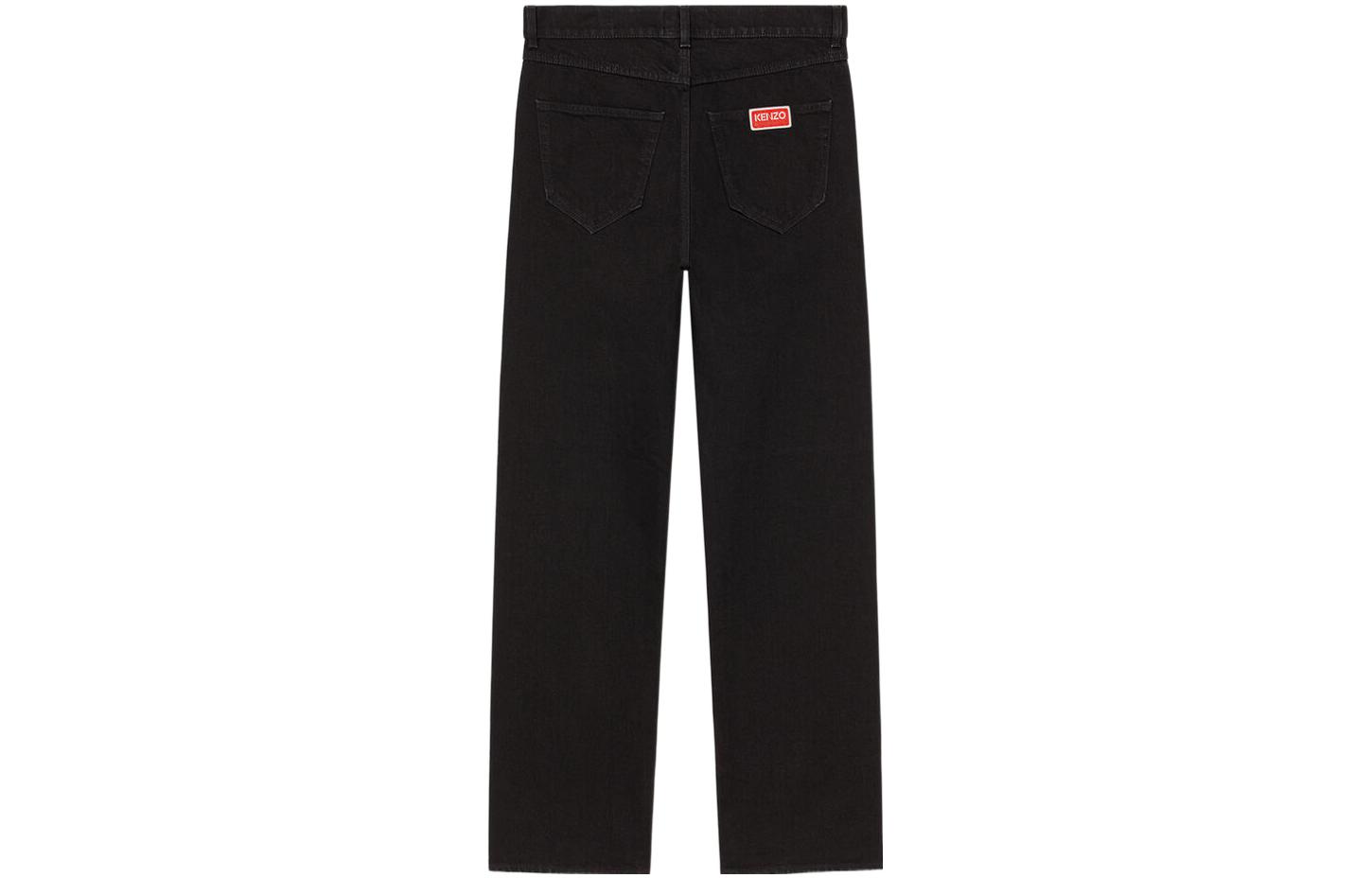 Lookbook KENZO SS23  Black Straight-Leg Mid-Rise Casual Jeans. FD55DP1016C1-BM