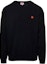 Buy KENZO SS23 Black Sweater with Small Red Flower Embroidery. FD65PU4193LC-99