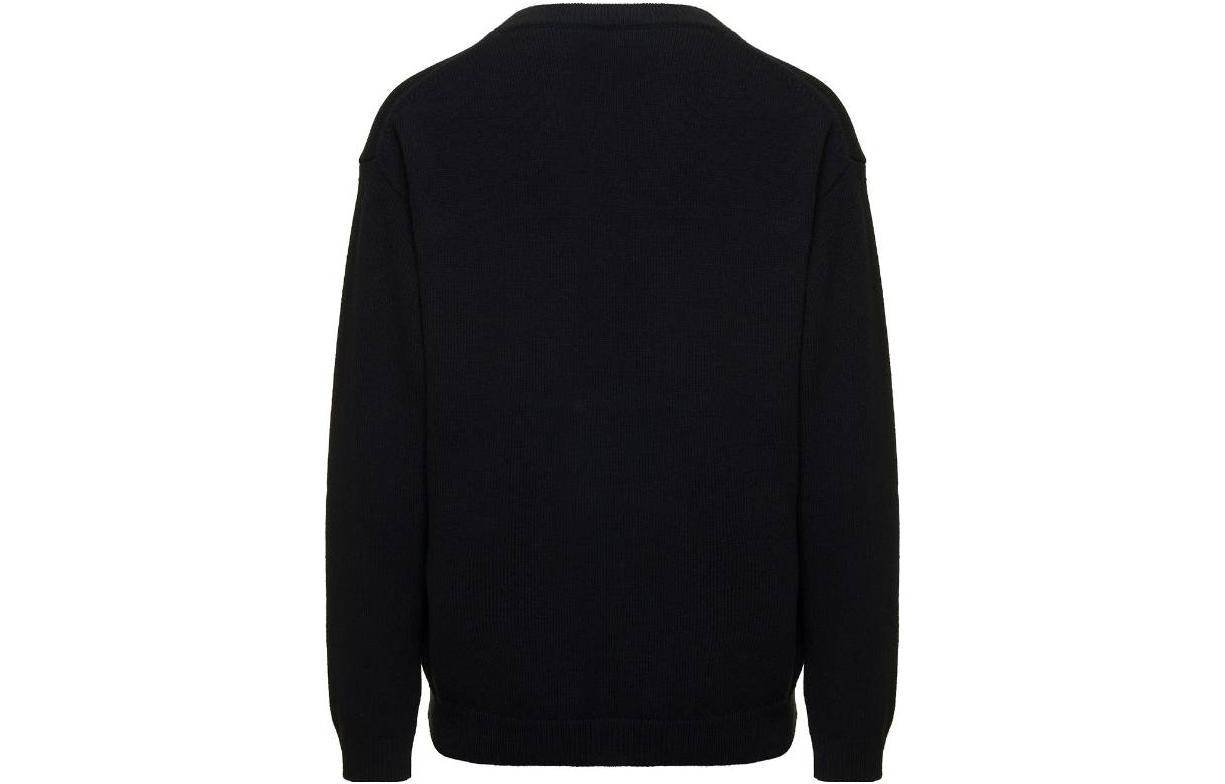 Lookbook KENZO SS23  Black Sweater with Small Red Flower Embroidery. FD65PU4193LC-99