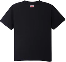 Lookbook KENZO SS23 Kaos Hitam dengan Cetak Grafis Gajah. FD65TS0064SG-99J