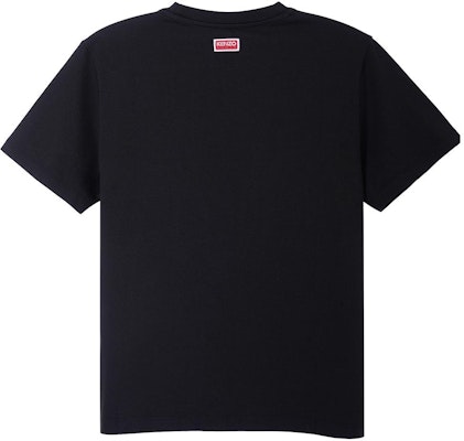 KENZO SS23 Kaos Hitam dengan Cetak Grafis Gajah. FD65TS0064SG-99J Lookbook KENZO SS23 Kaos Hitam dengan Cetak Grafis Gajah. FD65TS0064SG-99J