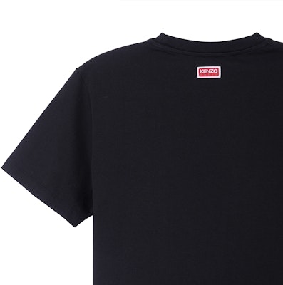 KENZO SS23 Kaos Hitam dengan Cetak Grafis Gajah. FD65TS0064SG-99J Sizing KENZO SS23 Kaos Hitam dengan Cetak Grafis Gajah. FD65TS0064SG-99J