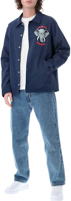 KENZO 春夏23 蓝色大象印花纽扣夹克 FD55BL0619NC-77 Lookbook KENZO 春夏23 蓝色大象印花纽扣夹克 FD55BL0619NC-77