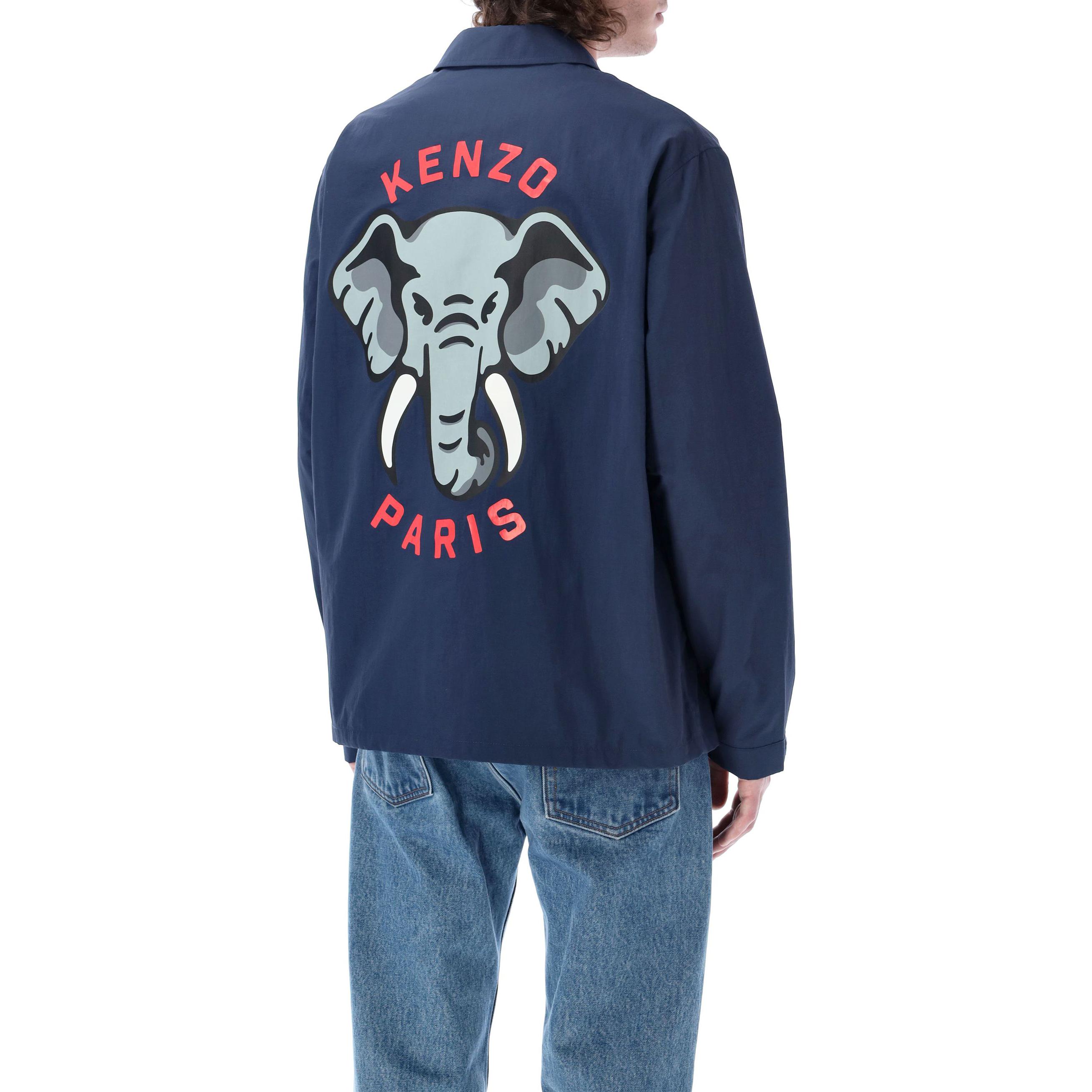 Purchase KENZO 春夏23 蓝色大象印花纽扣夹克 FD55BL0619NC-77