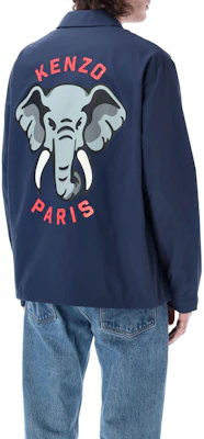 KENZO 春夏23 蓝色大象印花纽扣夹克 FD55BL0619NC-77 Purchase KENZO 春夏23 蓝色大象印花纽扣夹克 FD55BL0619NC-77