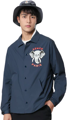 KENZO 春夏23 蓝色大象印花纽扣夹克 FD55BL0619NC-77 Details for KENZO 春夏23 蓝色大象印花纽扣夹克 FD55BL0619NC-77