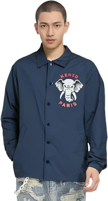 KENZO 春夏23 蓝色大象印花纽扣夹克 FD55BL0619NC-77 Sizing KENZO 春夏23 蓝色大象印花纽扣夹克 FD55BL0619NC-77