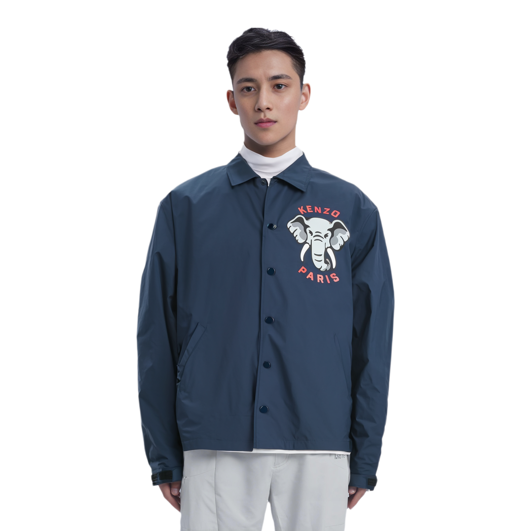 Cheap KENZO 春夏23 蓝色大象印花纽扣夹克 FD55BL0619NC-77